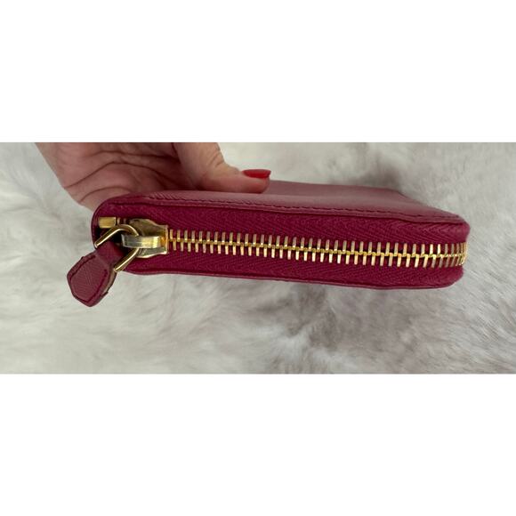 Prada Saffiano Leather Zip Wallet - Picture 4 of 8